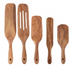 Acacia wood 5-piece utensils set