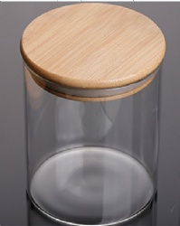Glass Storage Jars with Airtight Bamboo Lids